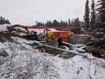 32nd Street Piper Creek Construction - Winter