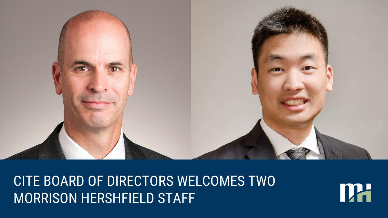 CITE Board of Directors Welcomes Two Morrison Hershfield Staff