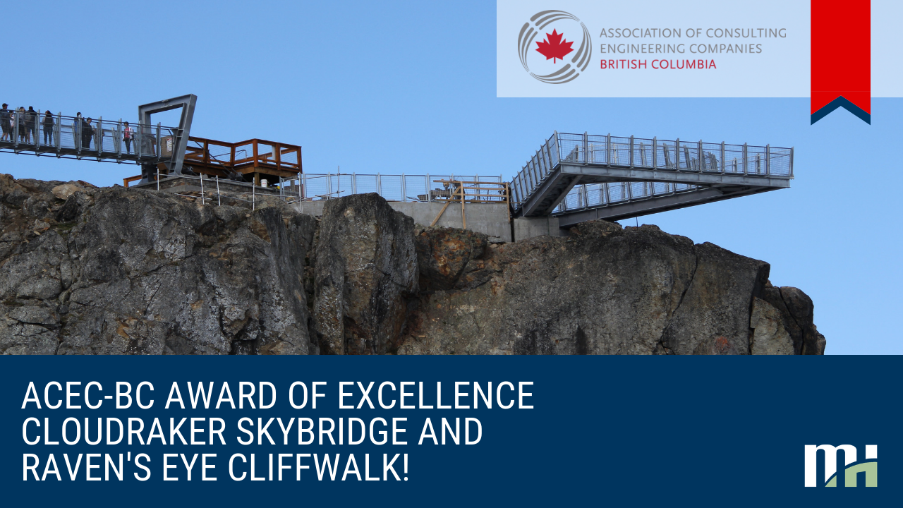 ACEC-BC Award of Excellence for Cloudraker Skybridge and Raven's Eye Cliffwalk!